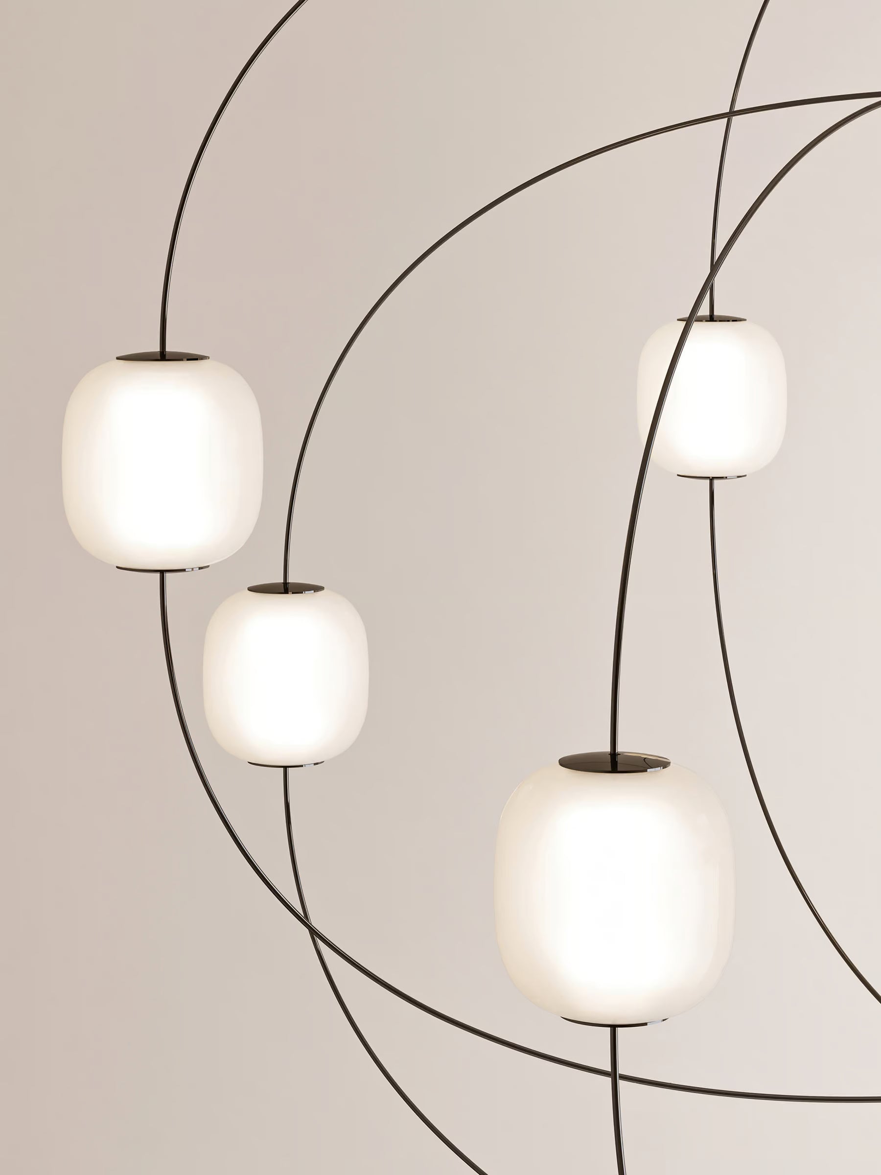 Axia Sospensione Led in acciaio bronzo lucido e vetro dimmer Triac