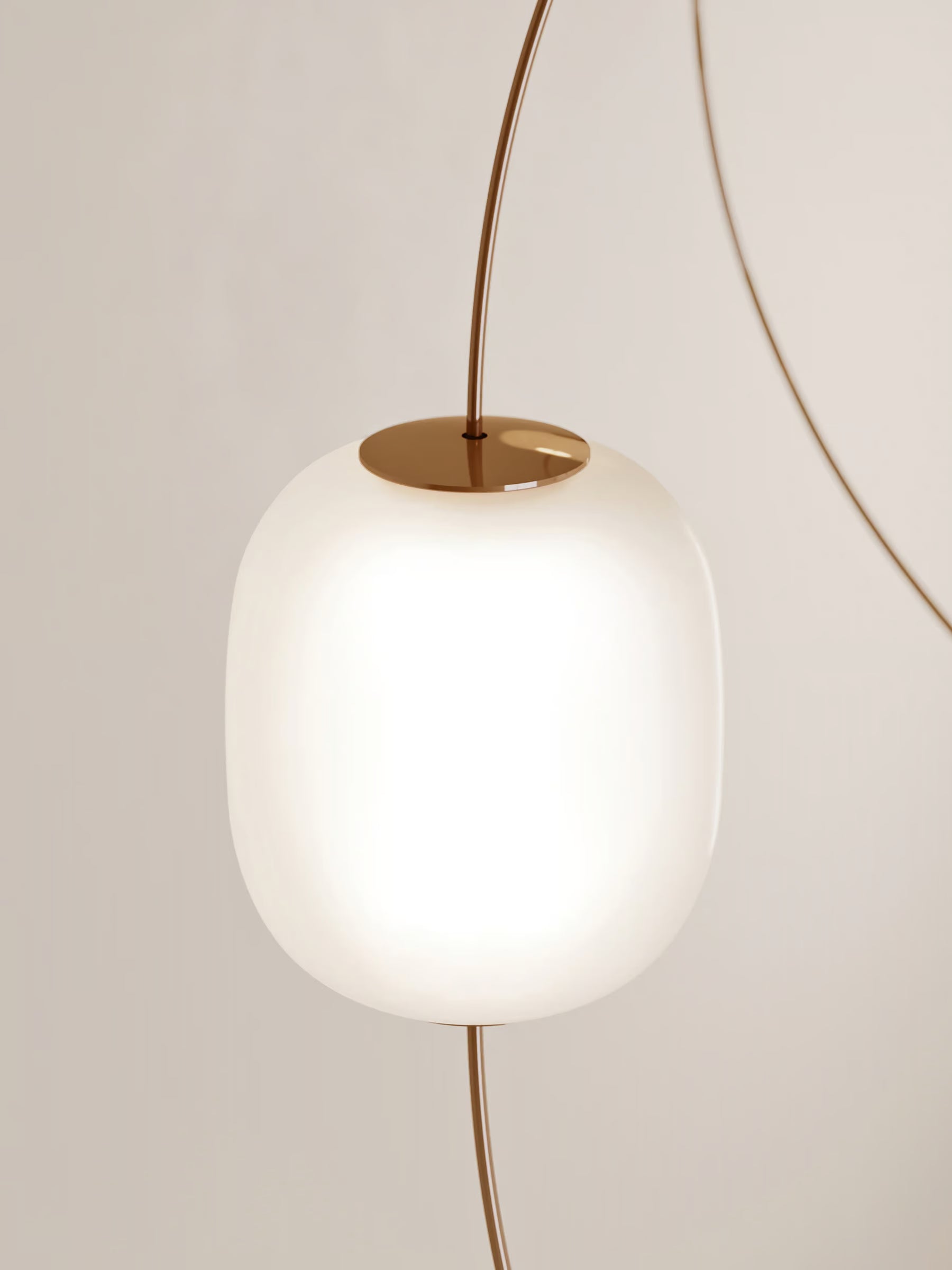 Axia Sospensione Led in acciaio bronzo lucido e vetro dimmer Triac