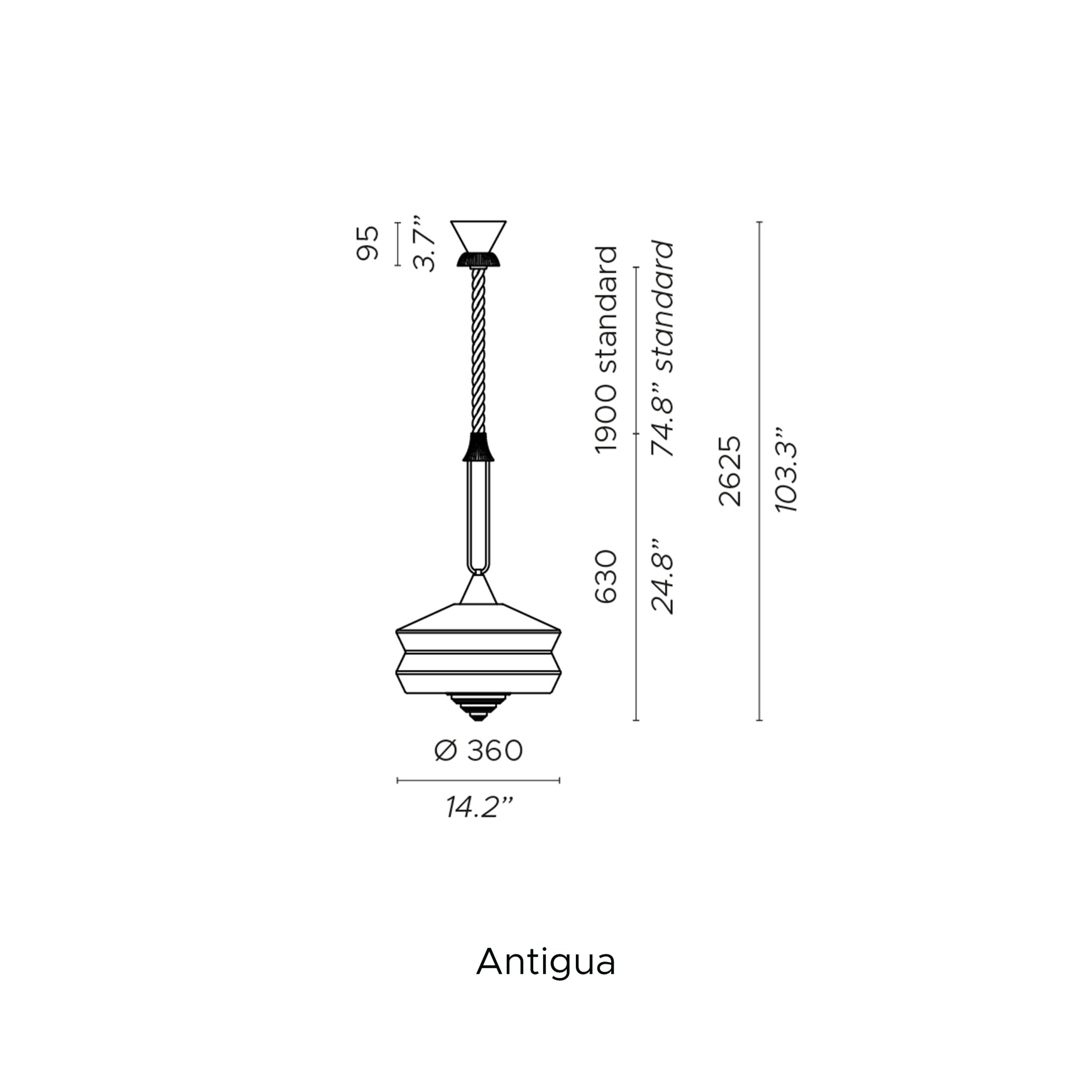 Calypso so Antigua Black Lampadario a sospensione in tessuto