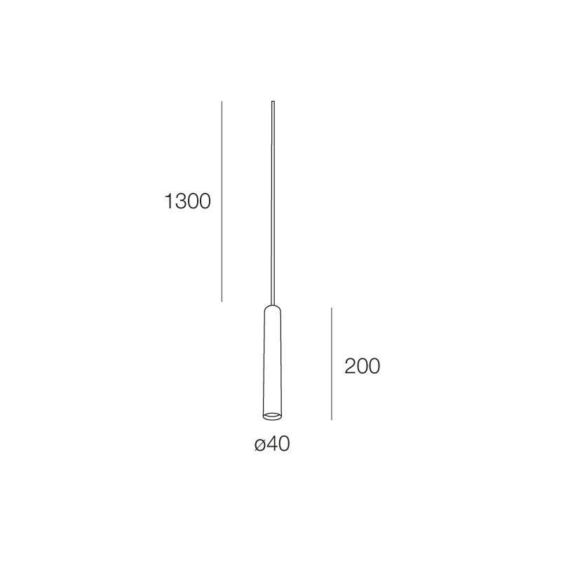 Collins SP Sospensione cilindro da interno Ø4 H20 cm. dark grey