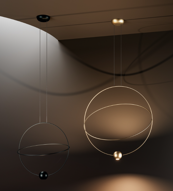 Elara Medium Sospensione Led diametro 60 cm nero