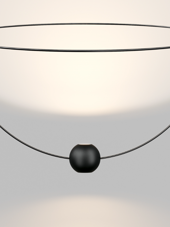 Elara Large Sospensione Led diametro 80 cm nero