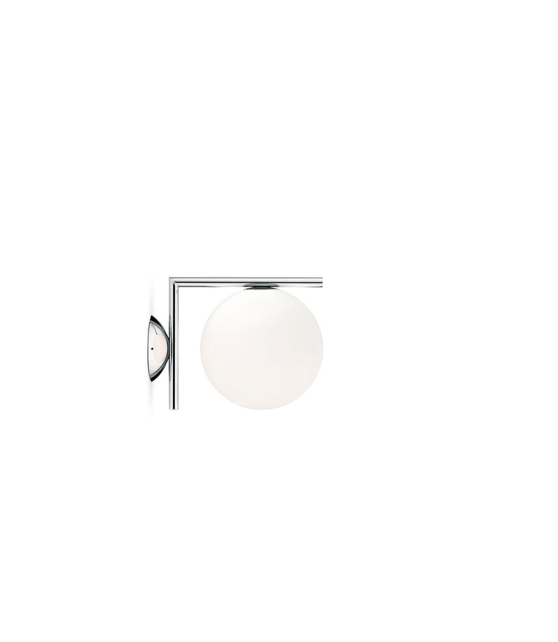 IC Lights C/W1 Lampada da parete soffitto cromo vetro soffiato Ø20 cm.