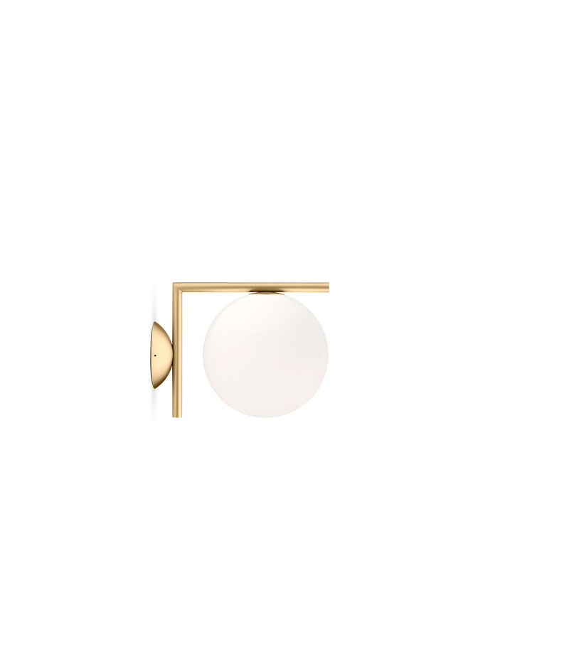 IC Lights C/W1 Lampada da parete soffitto ottone vetro soffiato Ø20 cm.
