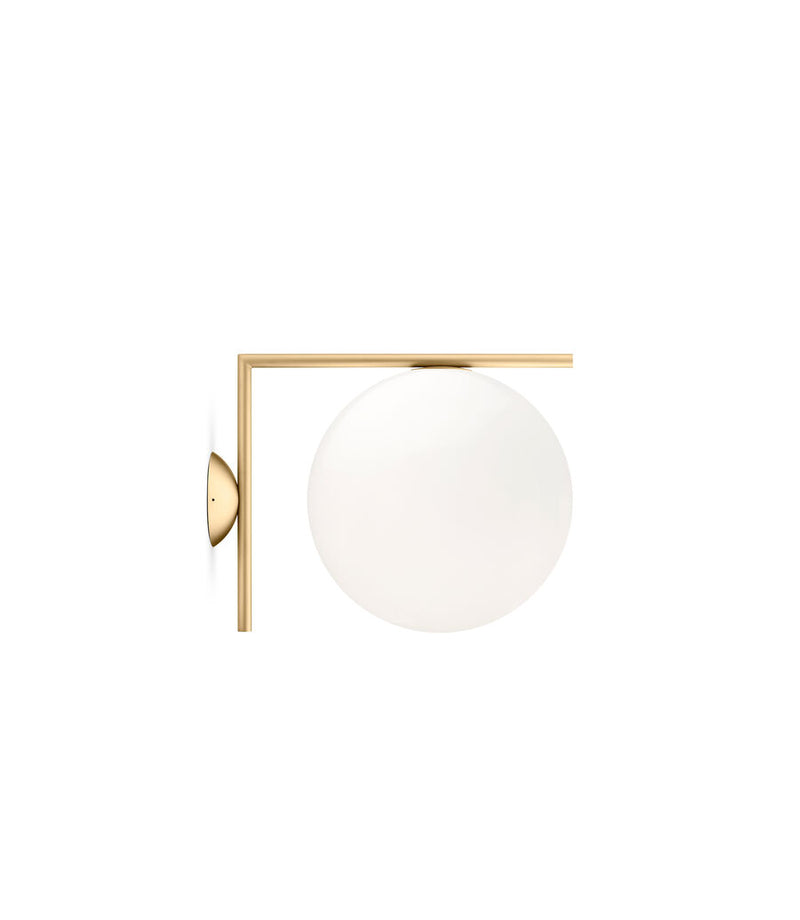IC Lights C/W2 Lampada da parete soffitto ottone vetro soffiato Ø30 cm.