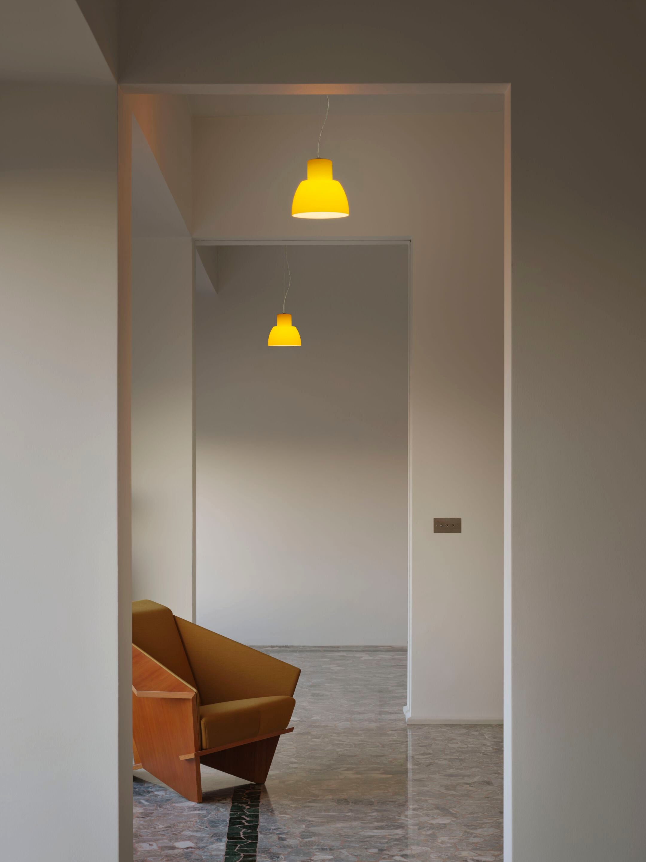 Lorosae Lampadario sospensione in vetro Ø20 cm. Sorrento Yellow