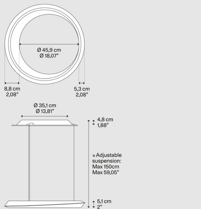 Tidal Sospensione LED Triac