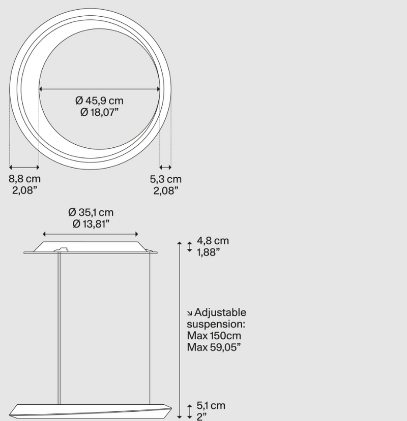 Tidal Sospensione LED Triac