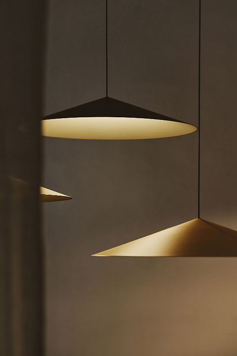 Dune 55 sospensione da incasso led Ø 55 cm. dim DALI 2700K Nero Strutturato