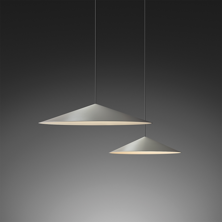 Dune 55 sospensione da incasso led Ø 55 cm. dim DALI 2700K Nero Strutturato