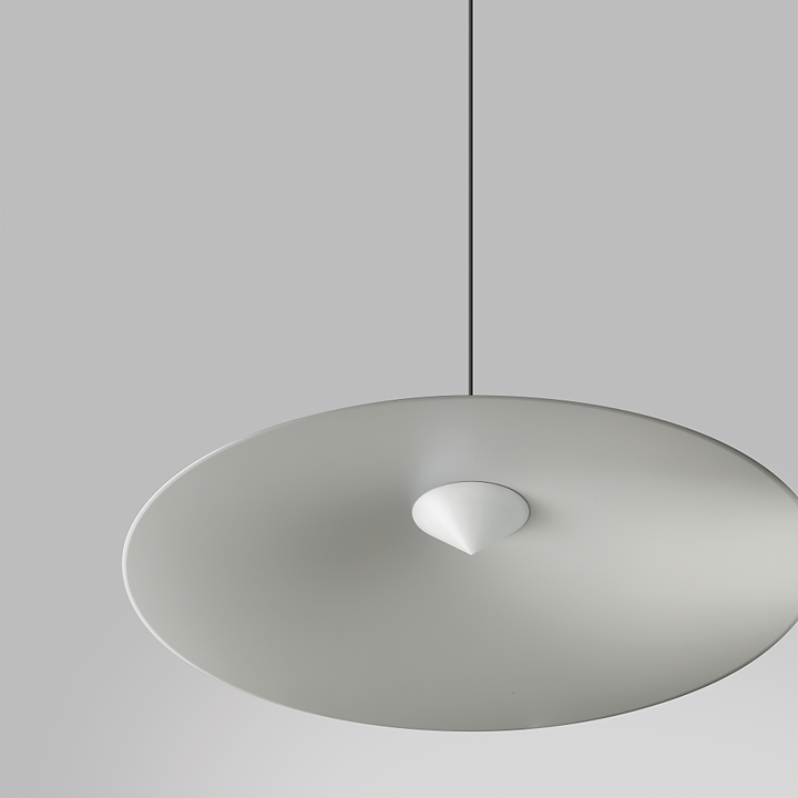 Dune 55 sospensione da incasso led Ø 55 cm. dim DALI 2700K Nero Strutturato