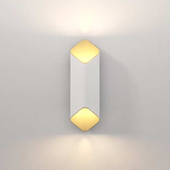 Ako 420 Phase Applique LED 2700K per interno in metallo bianco opaco oro