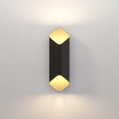 Ako 420 Phase Applique LED 2700K per interno in metallo nero opaco oro