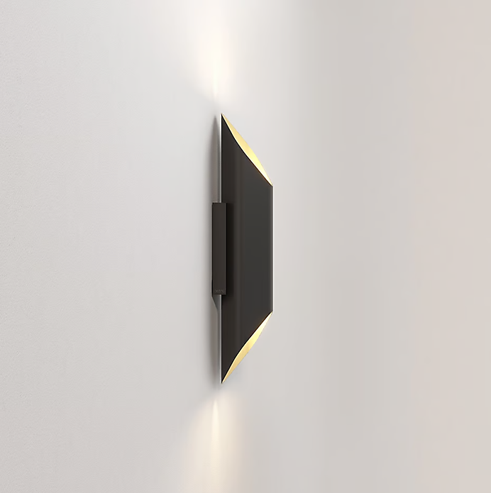 Ako 420 Phase Applique LED 2700K per interno in metallo nero opaco oro