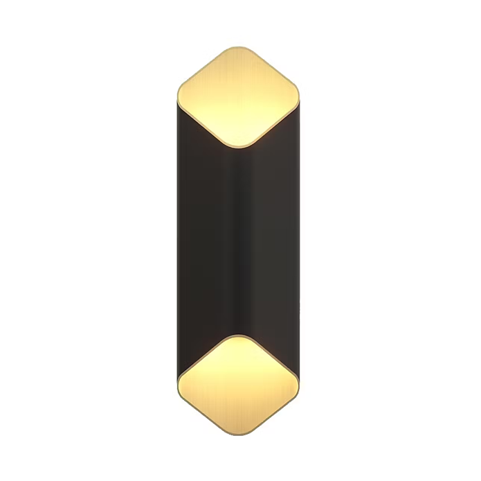 Ako 420 Phase Applique LED 2700K per interno in metallo nero opaco oro