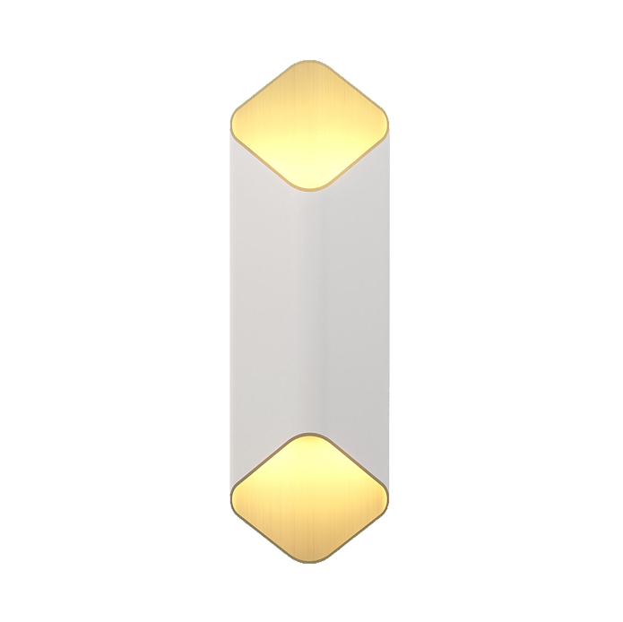 Ako 420 Phase Applique LED 2700K per interno in metallo bianco opaco oro