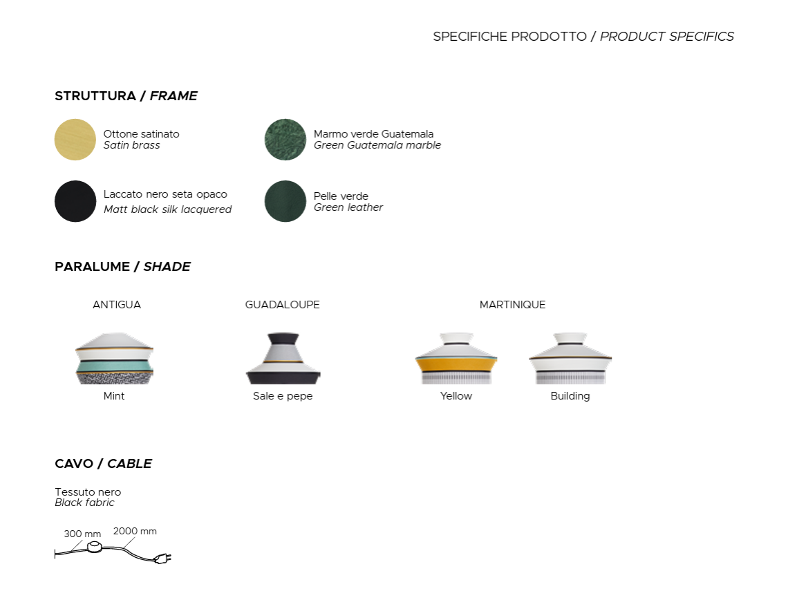 Calypso floor table indoor Martinique Yellow Lampada da terra in tessuto con tavolino