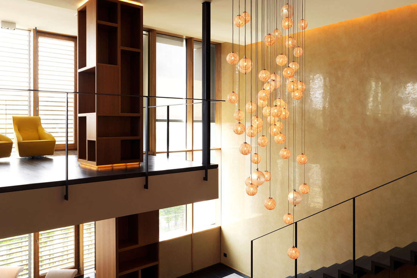 Fil de Fer Sweet Light Chandelier sfere filo in alluminio base rotonda