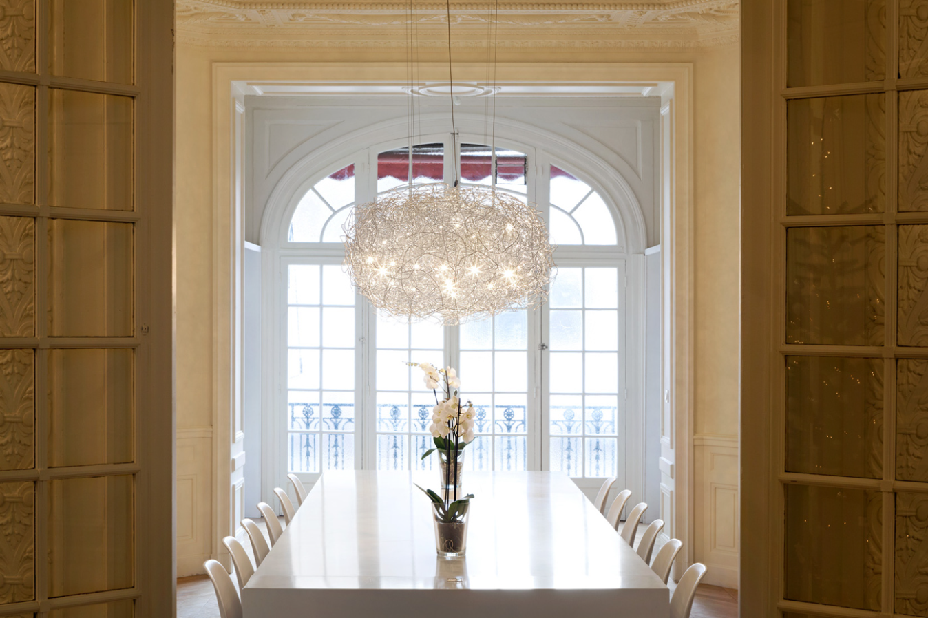 Fil de Fer Nuvola Lampadario Sospensione filo in alluminio