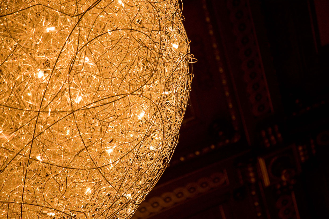 Fil de Fer Lampadario Sospensione sfera filo in alluminio