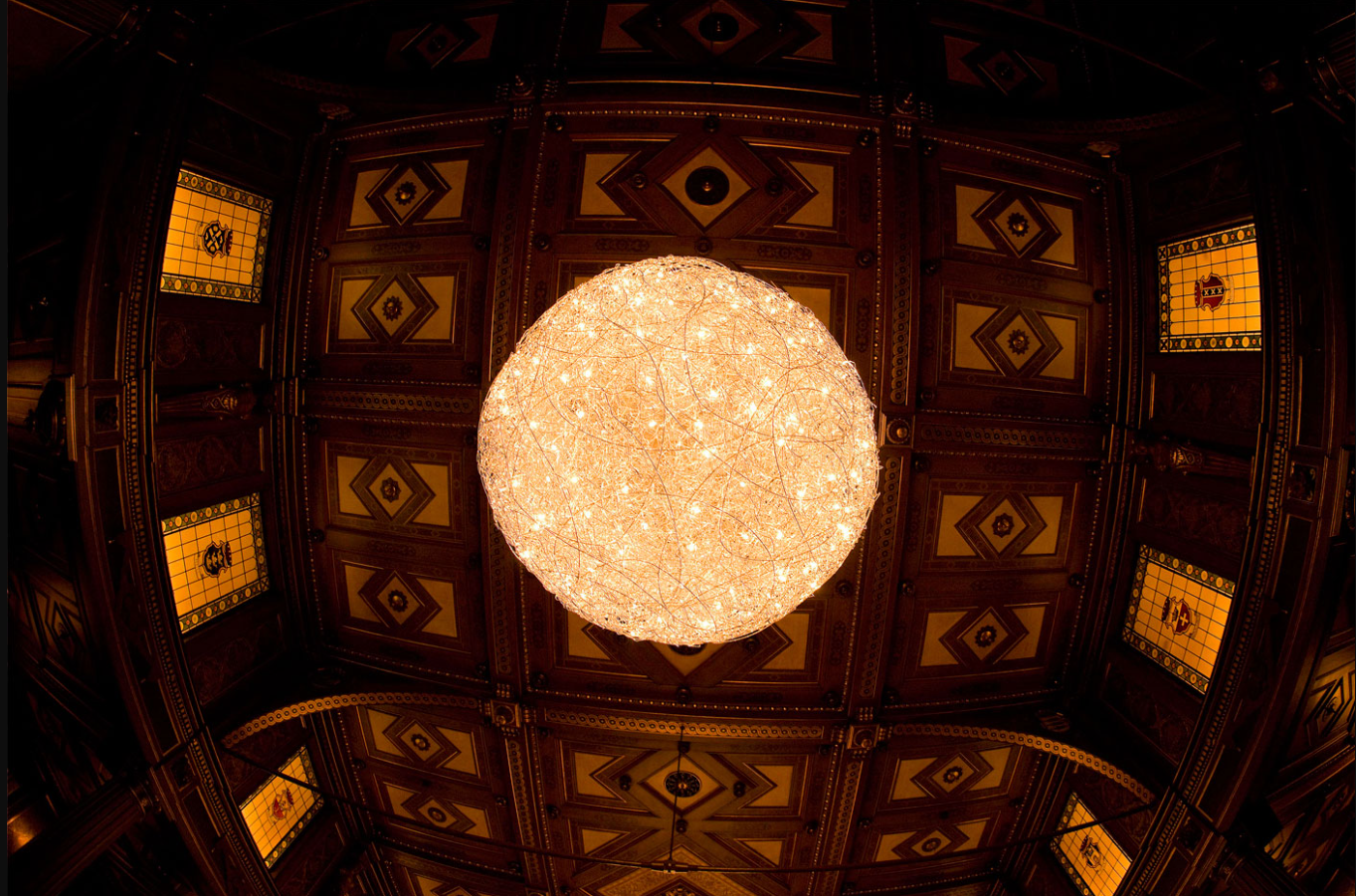 Fil de Fer F Lampada da terra sfera filo in alluminio