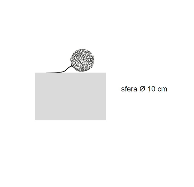 Fil de Fer Sweet Light T lampada tavolo sfere filo in alluminio