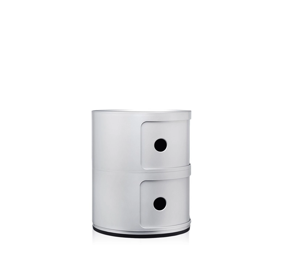 Componibili Classic Comodino in ABS Ø32 H40 cm. silver