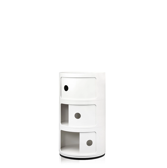 Componibili Classic Comodino in ABS Ø32 H58,5 cm. bianco