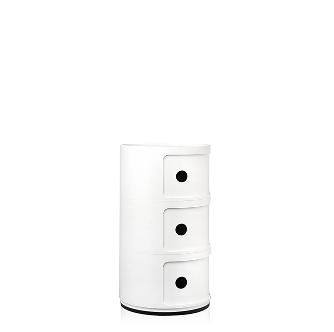 Componibili Classic Comodino in ABS Ø32 H58,5 cm. bianco