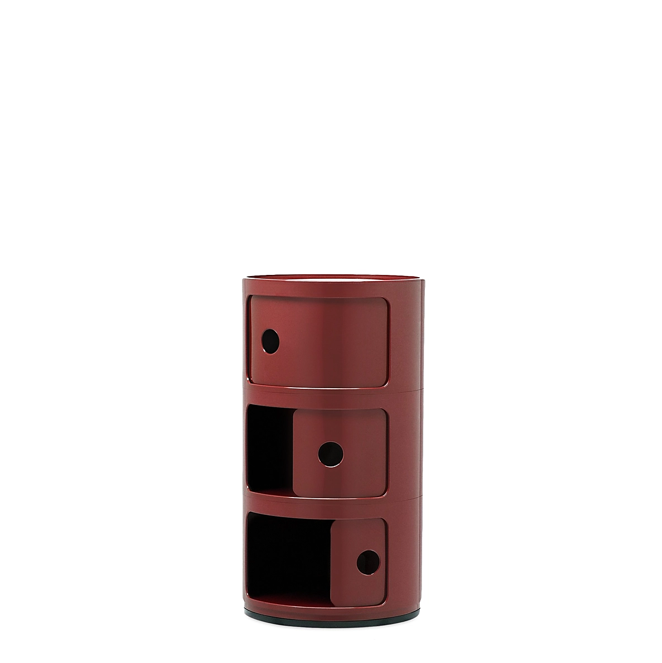 Componibili Classic Comodino in ABS Ø32 H58,5 cm. bordeaux
