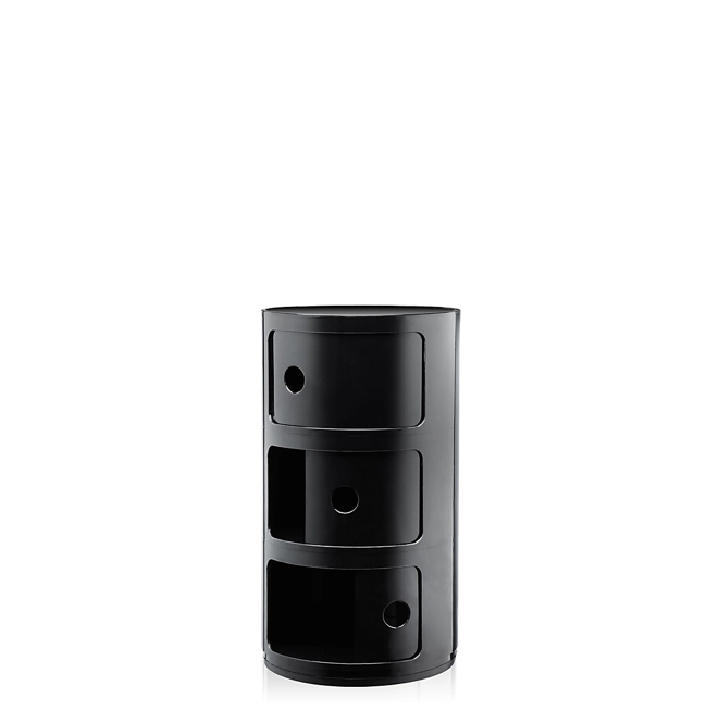 Componibili Classic Comodino in ABS Ø32 H58,5 cm. nero