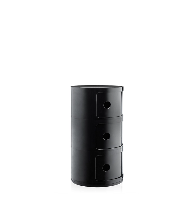 Componibili Classic Comodino in ABS Ø32 H58,5 cm. nero