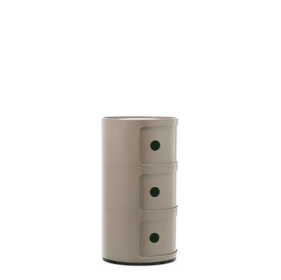 Componibili Classic Comodino in ABS Ø32 H58,5 cm. tortora