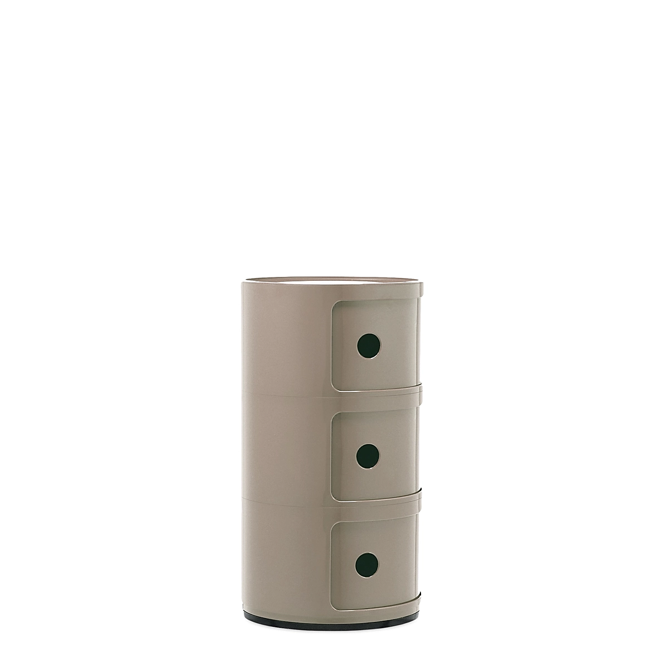 Componibili Classic Comodino in ABS Ø32 H58,5 cm. tortora
