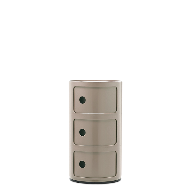 Componibili Classic Comodino in ABS Ø32 H58,5 cm. tortora