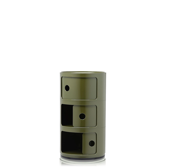 Componibili Classic Comodino in ABS Ø32 H58,5 cm. verde