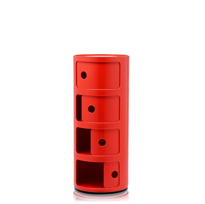 Componibili Classic Comodino in ABS Ø32 H77 cm. rosso