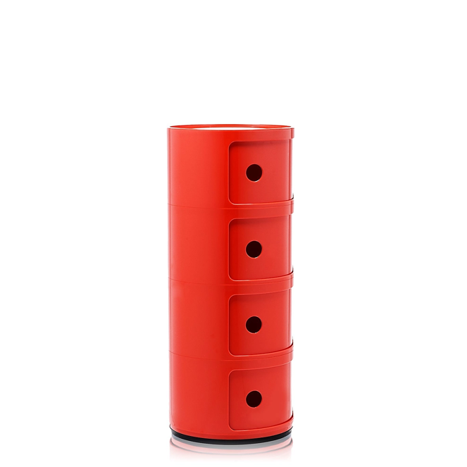 Componibili Classic Comodino in ABS Ø32 H77 cm. rosso