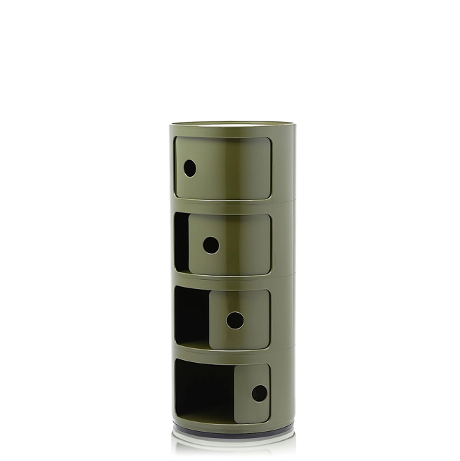 Componibili Classic Comodino in ABS Ø32 H77 cm. verde