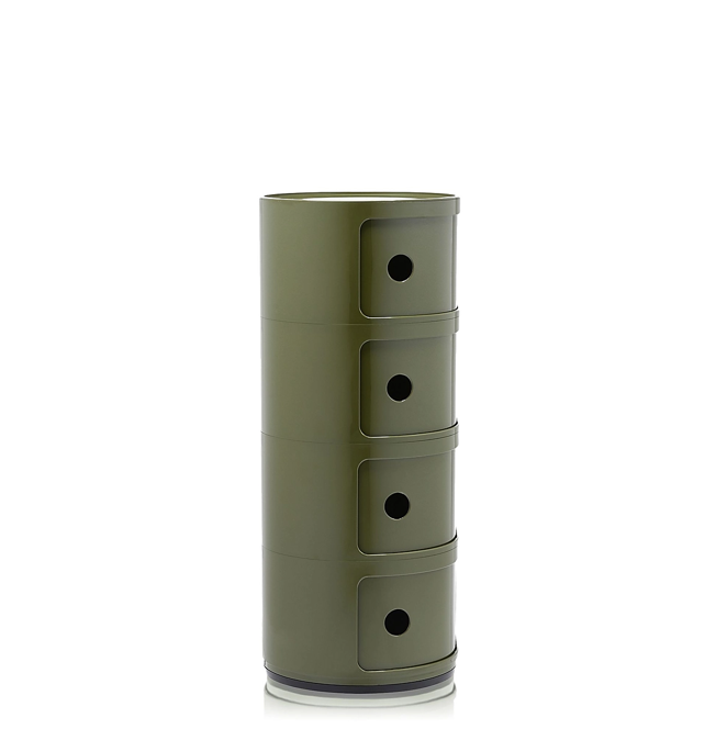 Componibili Classic Comodino in ABS Ø32 H77 cm. verde