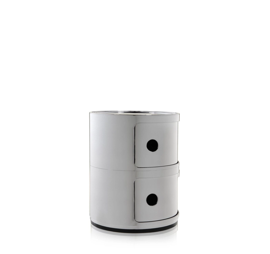 Componibili Metal Comodino in ABS metallizzato Ø32 H40 cm. cromo
