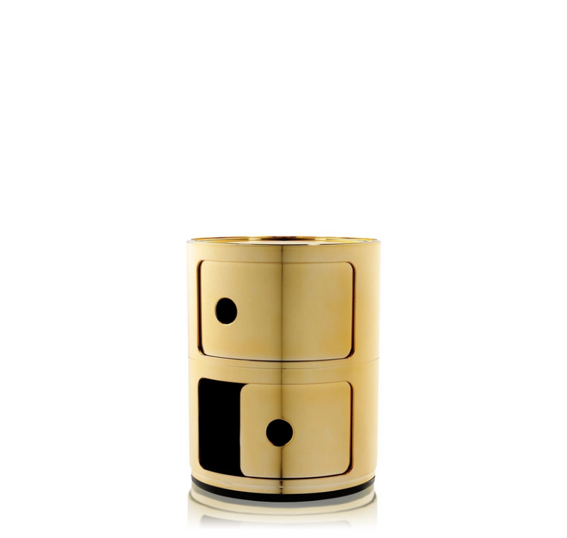 Componibili Metal Comodino in ABS metallizzato Ø32 H40 cm. oro