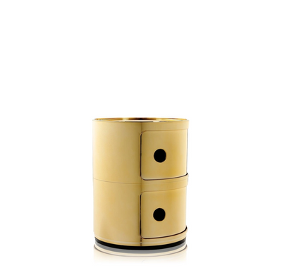 Componibili Metal Comodino in ABS metallizzato Ø32 H40 cm. oro