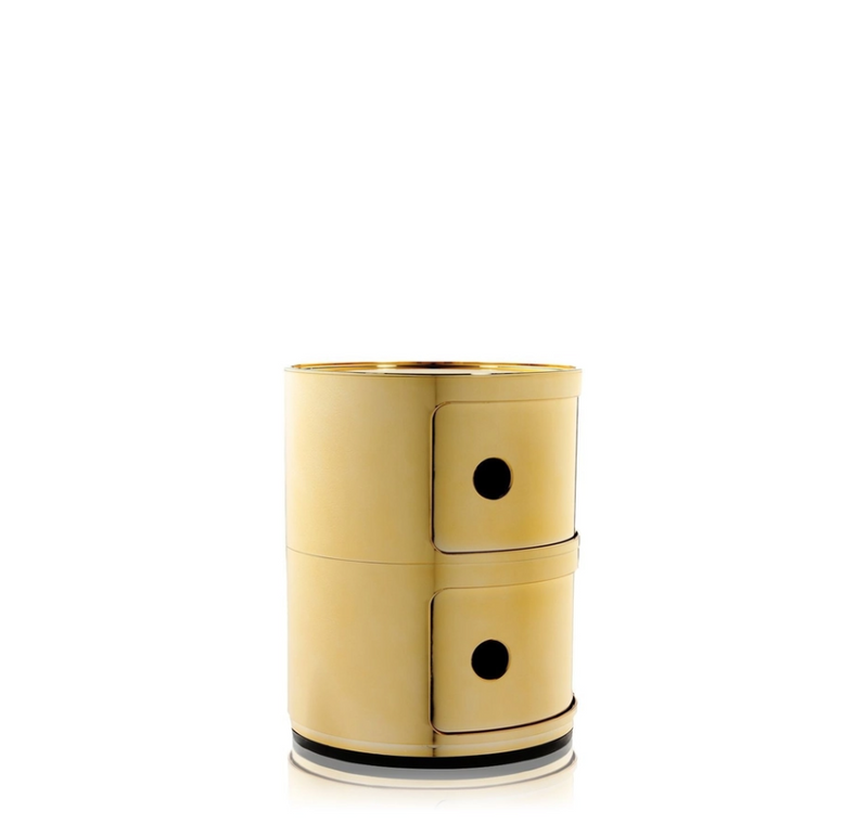 Componibili Metal Comodino in ABS metallizzato Ø32 H40 cm. oro