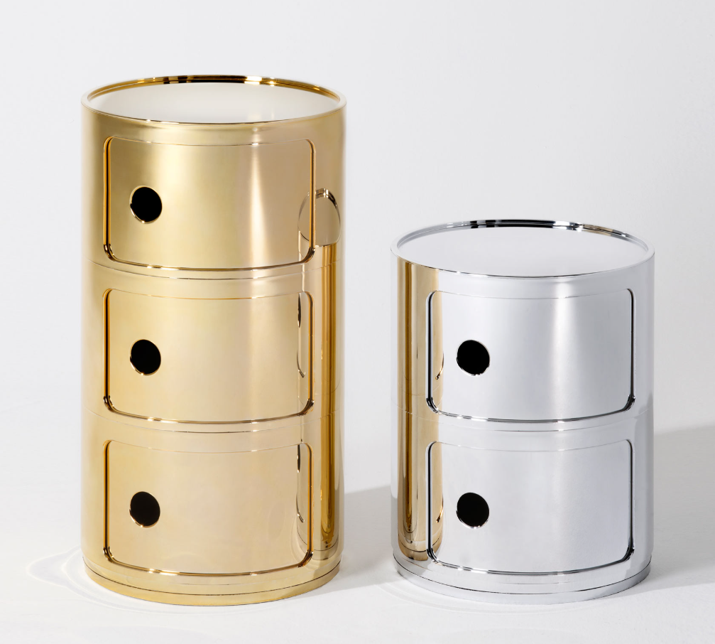 Componibili Metal Comodino in ABS metallizzato Ø32 H40 cm. oro