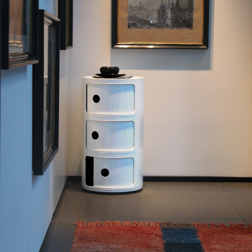 Componibili Recycled Comodino in Tecnopolimero Ø32 H40 cm. nero