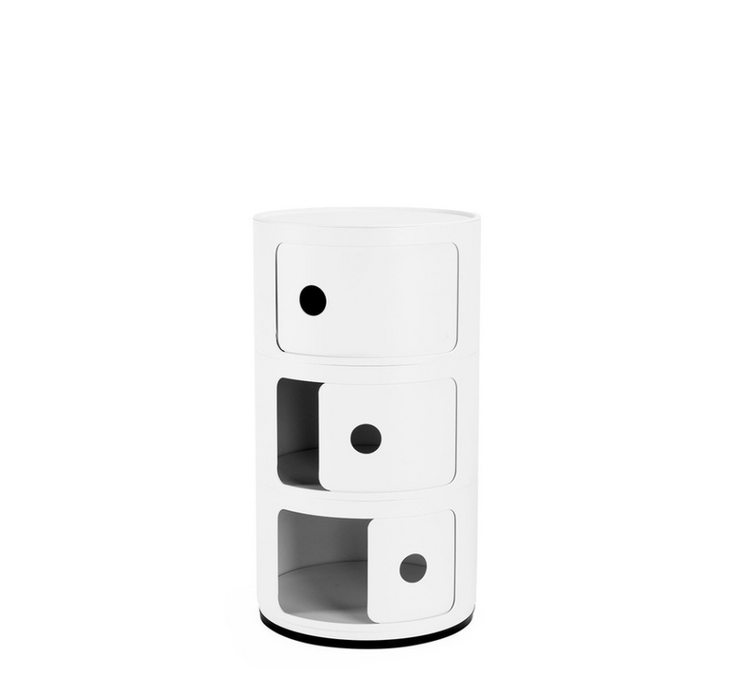 Componibili Recycled Comodino in Tecnopolimero Ø32 H58,5 cm. bianco