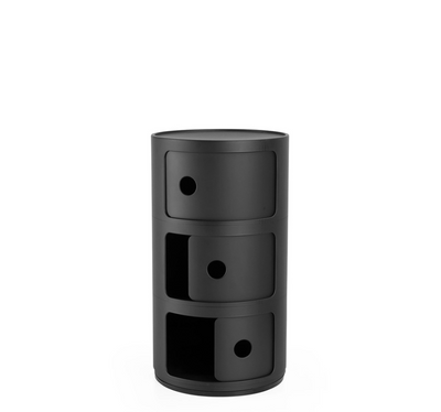 Componibili Recycled Comodino in Tecnopolimero Ø32 H58,5 cm. nero