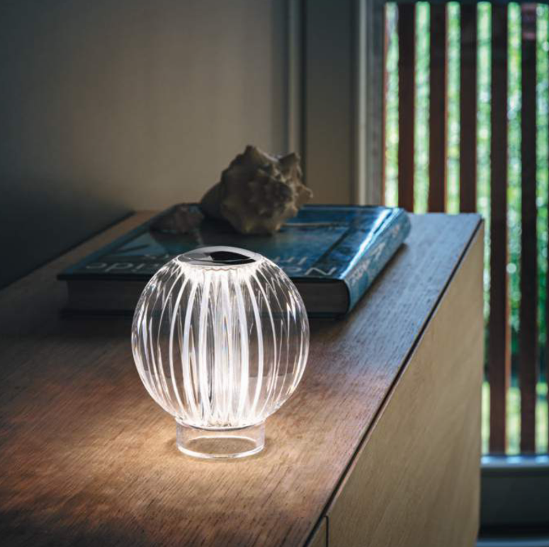 Diamond tl1 Lume Lampada tavolo LED effetto cristallo molato