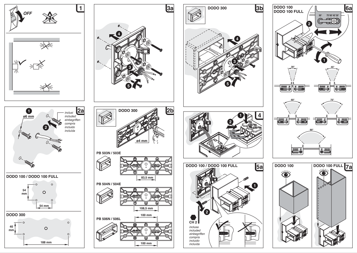 Dodo 100 Full Lampada da parete per esterno in alluminio pressofuso IP54